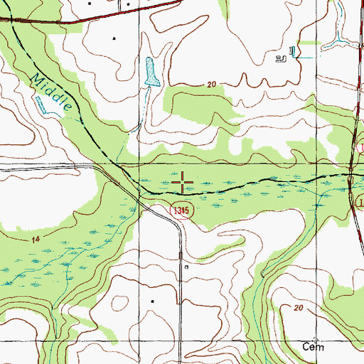 Topographic Map of Sandy Run, NC