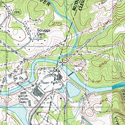 Topographic Map of Second Broad River, NC