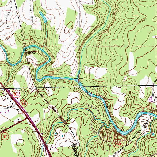 Topographic Map of South Flat River, NC