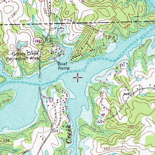 Topographic Map of Spewmarrow Creek, NC