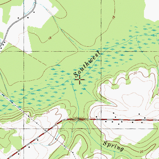 Topographic Map of Spring Branch, NC