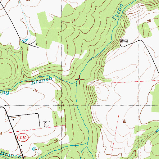 Topographic Map of Spring Branch, NC
