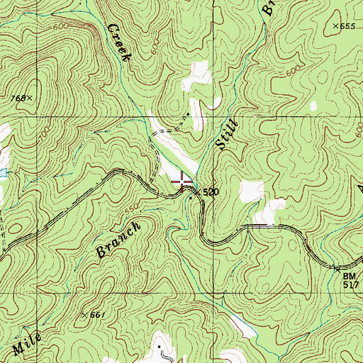 Topographic Map of Still Branch, NC