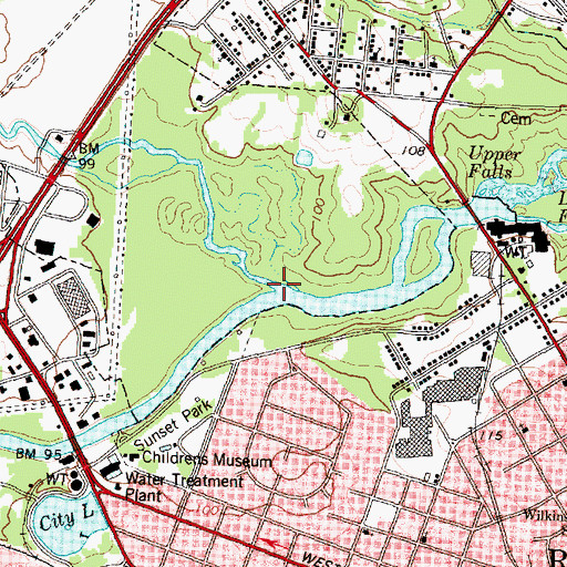 Topographic Map of Stony Creek, NC