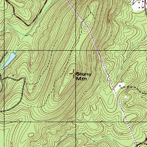 Topographic Map of Stony Mountain, NC