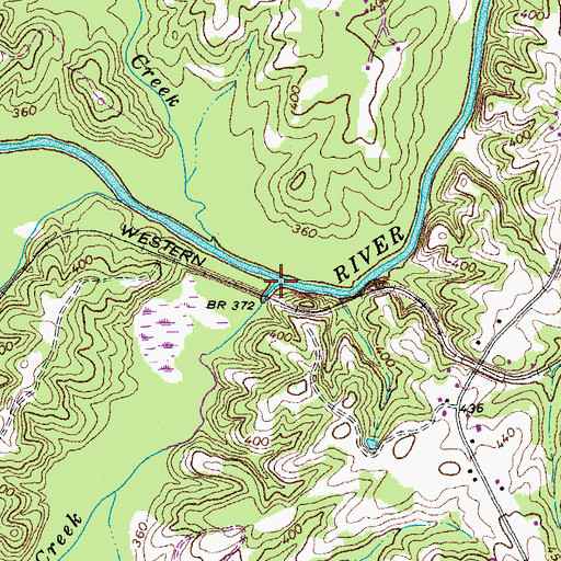 Topographic Map of Storys Creek, NC