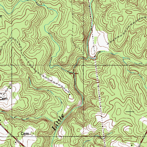 Topographic Map of Suggs Creek, NC