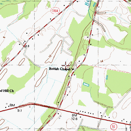 Topographic Map of Terrapin Landing, NC