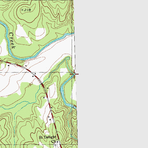 Topographic Map of Tumbling Run, NC