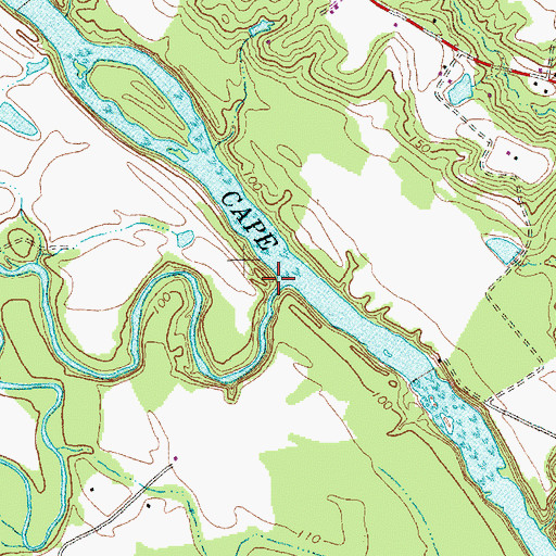 Topographic Map of Upper Little River, NC
