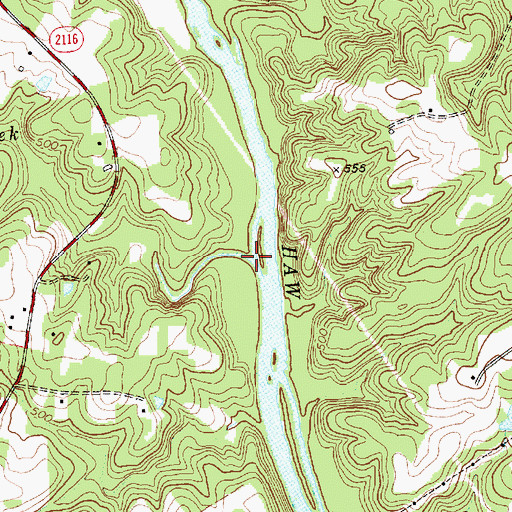 Topographic Map of Varnals Creek, NC