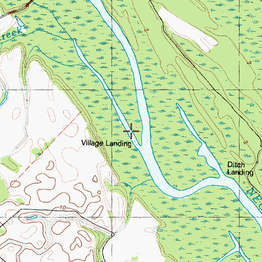 Topographic Map of Village Creek, NC