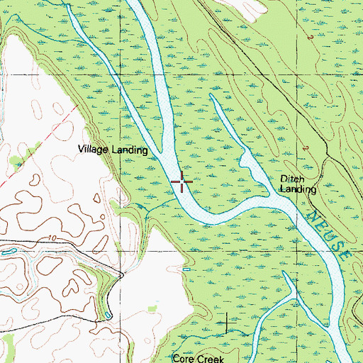Topographic Map of Village Landing, NC