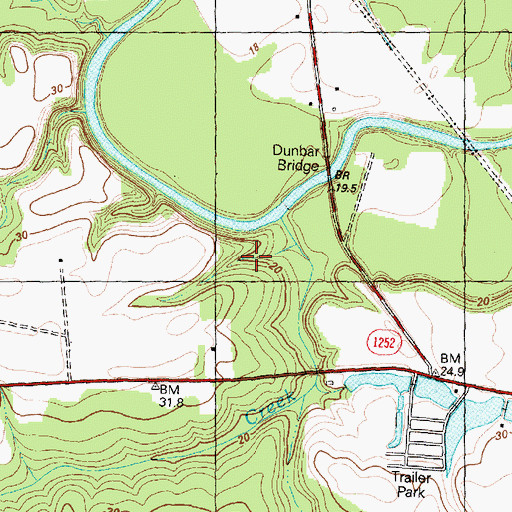 Topographic Map of Walnut Creek, NC