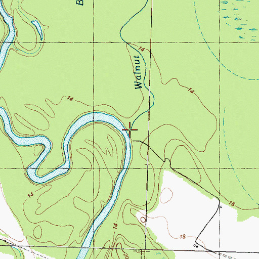 Topographic Map of Walnut Creek, NC