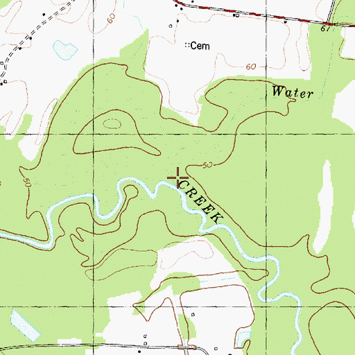 Topographic Map of Water Branch, NC