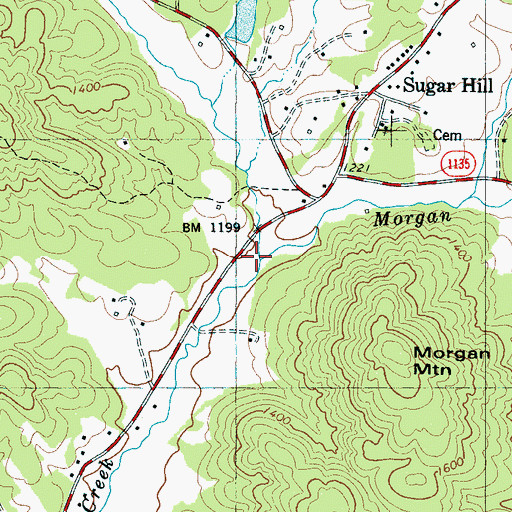 Topographic Map of West Fork Cove Creek, NC