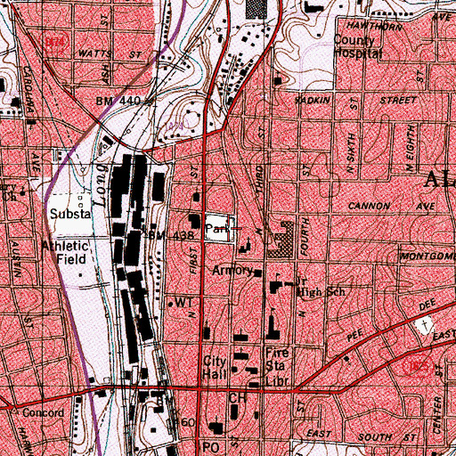 Topographic Map of Wiscassett Park, NC
