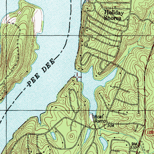 Topographic Map of Wood Run, NC