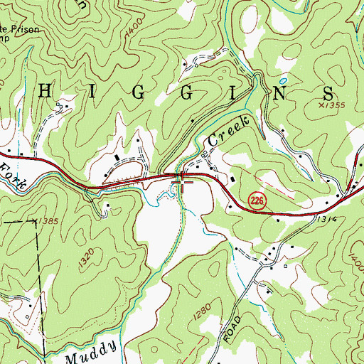 Topographic Map of Youngs Fork, NC