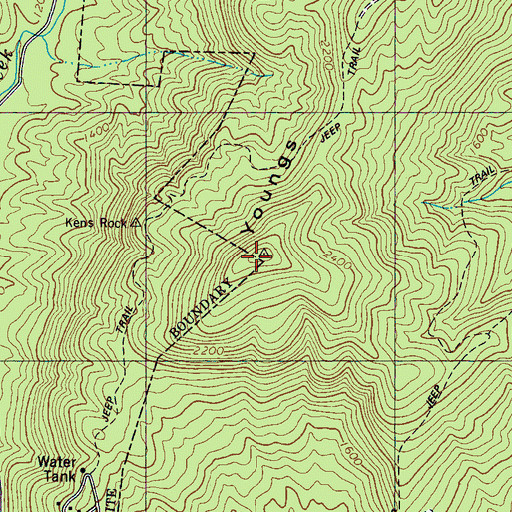 Topographic Map of Youngs Mountain, NC