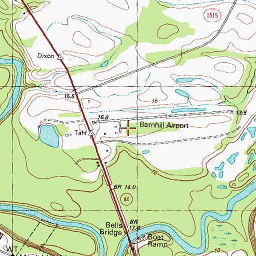 Topographic Map of Tarboro-Edgecombe Airport, NC
