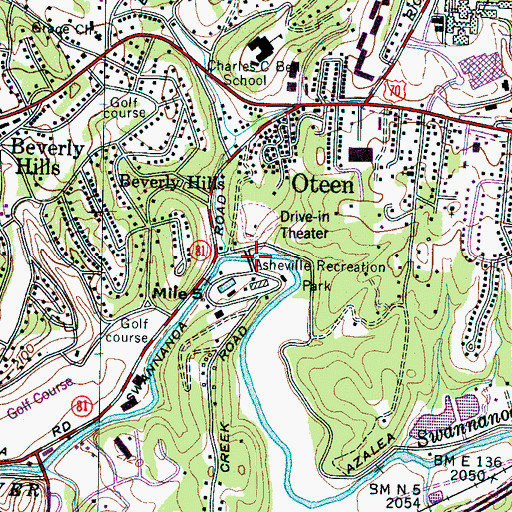 Topographic Map of Lake Craig, NC
