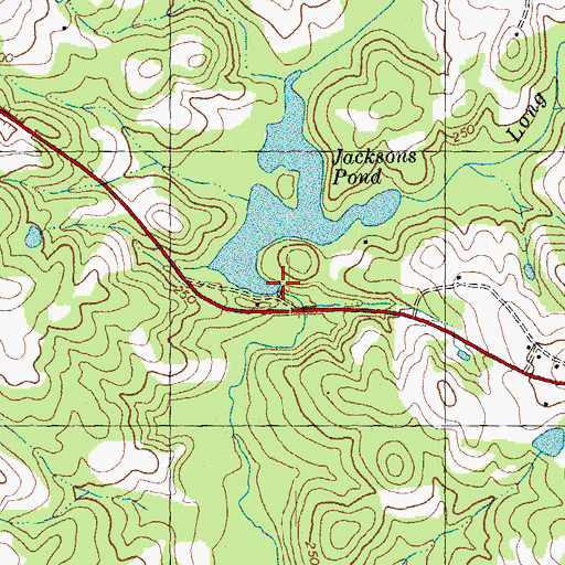 Topographic Map of Jacksons Pond Dam, NC