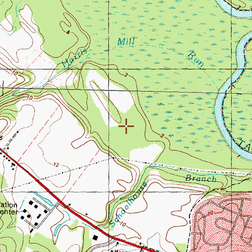 Topographic Map of Allens Chapel, NC