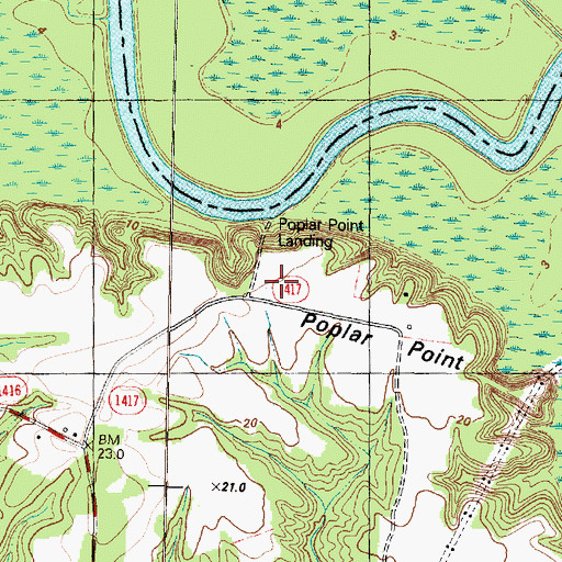 Topographic Map of Poplar Point, NC