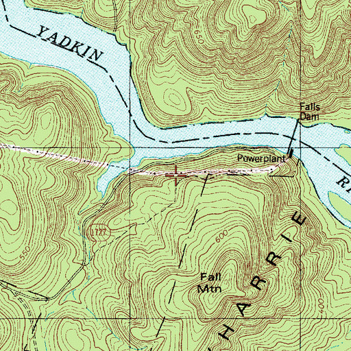 Topographic Map of Morrow Mountain State Park, NC