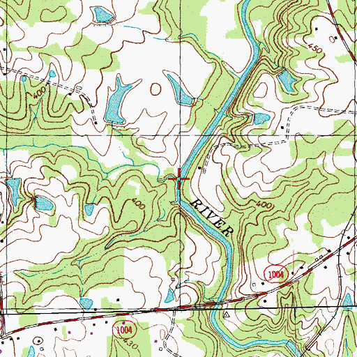 Topographic Map of Rocky Creek, NC