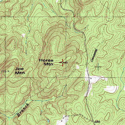 Topographic Map of Horse Mountain, NC