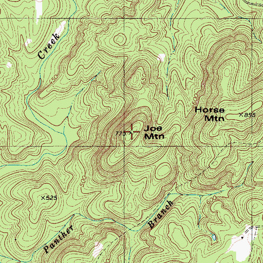 Topographic Map of Joe Mountain, NC