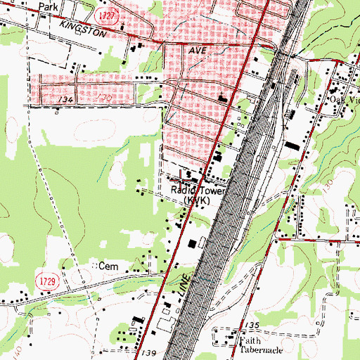 Topographic Map of KVK, NC