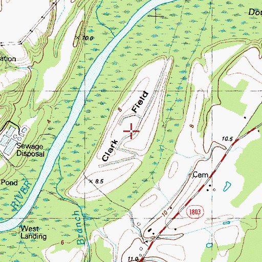 Topographic Map of Clark Field, NC