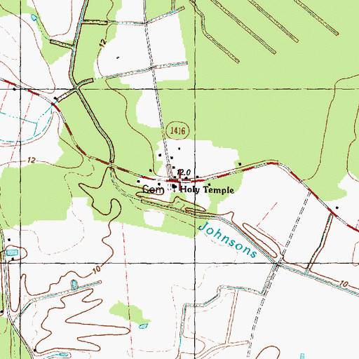 Topographic Map of Holy Temple, NC