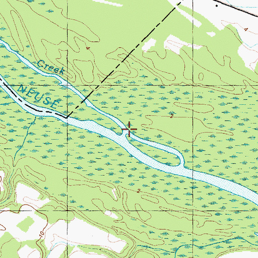 Topographic Map of Grinnel Creek, NC
