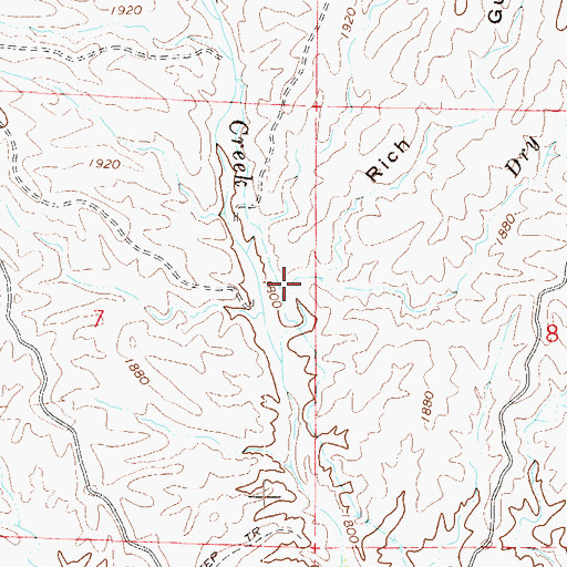 Topographic Map of Rich Gulch, AZ
