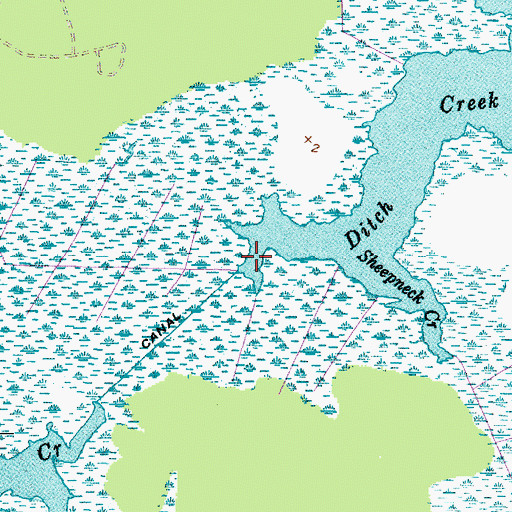 Topographic Map of Ditch Creek, NC