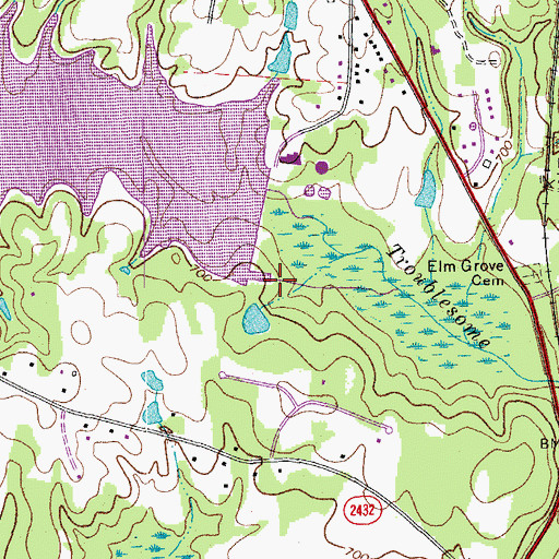 Topographic Map of Reidsville Water Supply Dam, NC