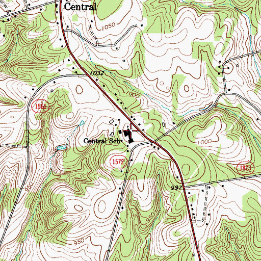 Topographic Map of Central Elementary School, NC