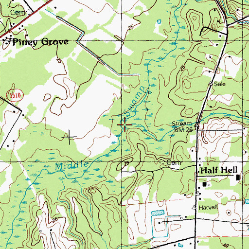 Topographic Map of Gap Branch, NC