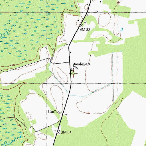 Topographic Map of Wesleyan Church, NC