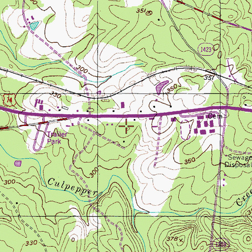 Topographic Map of Carolinas HealthCare System Anson, NC