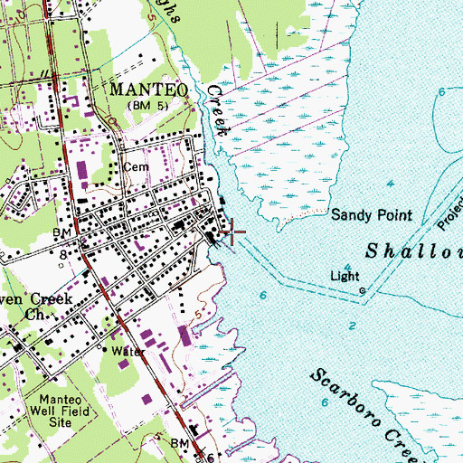 Topographic Map of Elizabeth II Boat Shop, NC