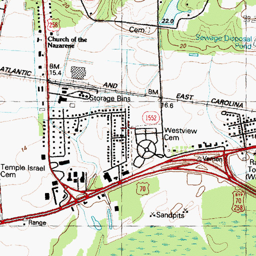 Topographic Map of Mount Vernon Park, NC