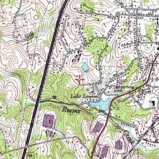 Topographic Map of Vance Homestead, NC