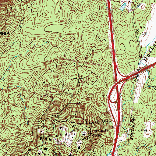 Topographic Map of Westridge, NC