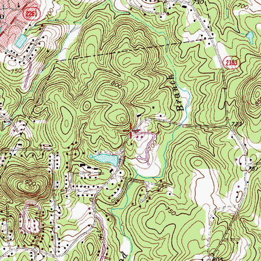 Topographic Map of Hamlet Lakes, NC